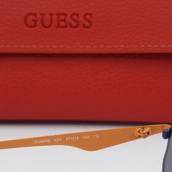 NEW GUESS GU8208 42A SHINY ORANGE/SMOKE SUNGLASSES - Picture 6 of 8